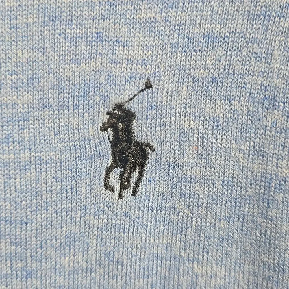 Polo Ralph Lauren Wool Cashmere V Neck Sweater Pony Logo Blue Size Medium